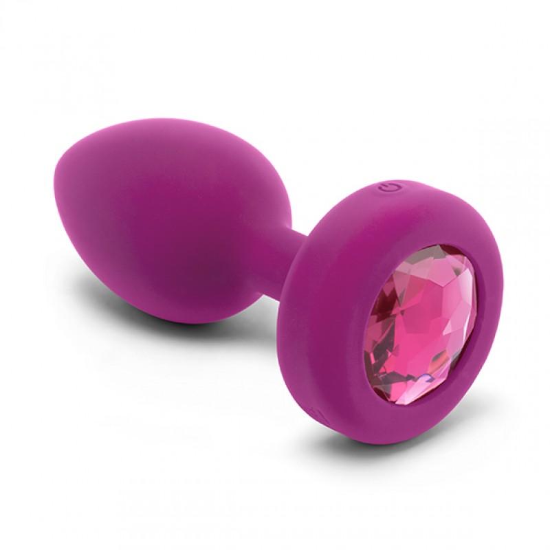 B-vibe - vibrating jewel plug s/m pink ruby