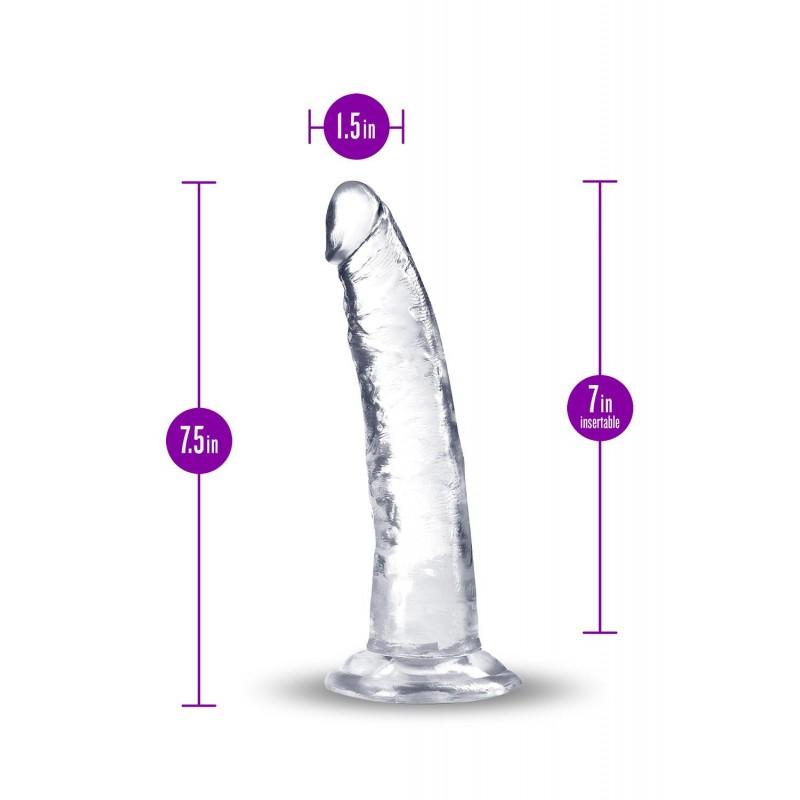 Imemiskupuga dildo 18cm läbipaistev - B YOURS PLUS HARD AND HAPPY