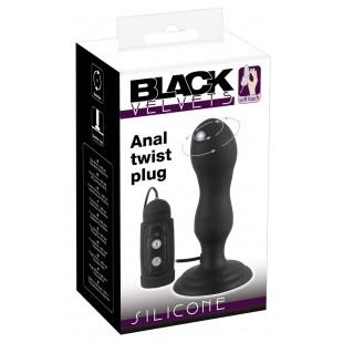 Анальная пробка с вращением на пульте управления Butt Anal Twist Plug, черная