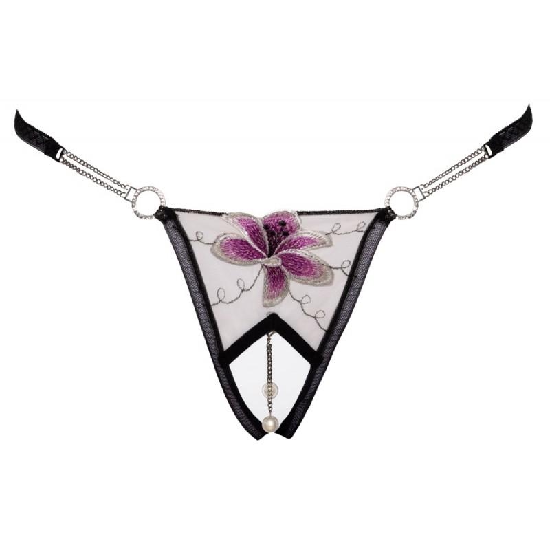 Paeltega lillekaunistusega ja avatud jalgevahega S/M - COTTELLI Lingerie