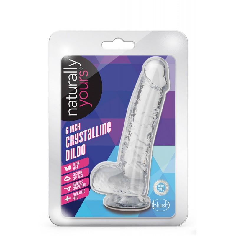 NATURALLY YOURS 6" CRYSTALLINE DILDO DIAMOND