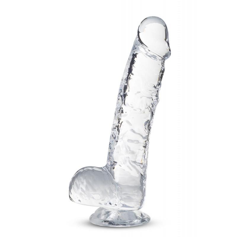 Imemiskupaga dildo 15cm läbipaistev - NATURALLY YOURS