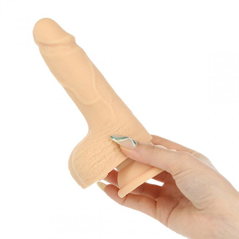 Tõukedildo kaugjuhtimispuldiga 16,5cm ihuvärvi - Naked Addiction