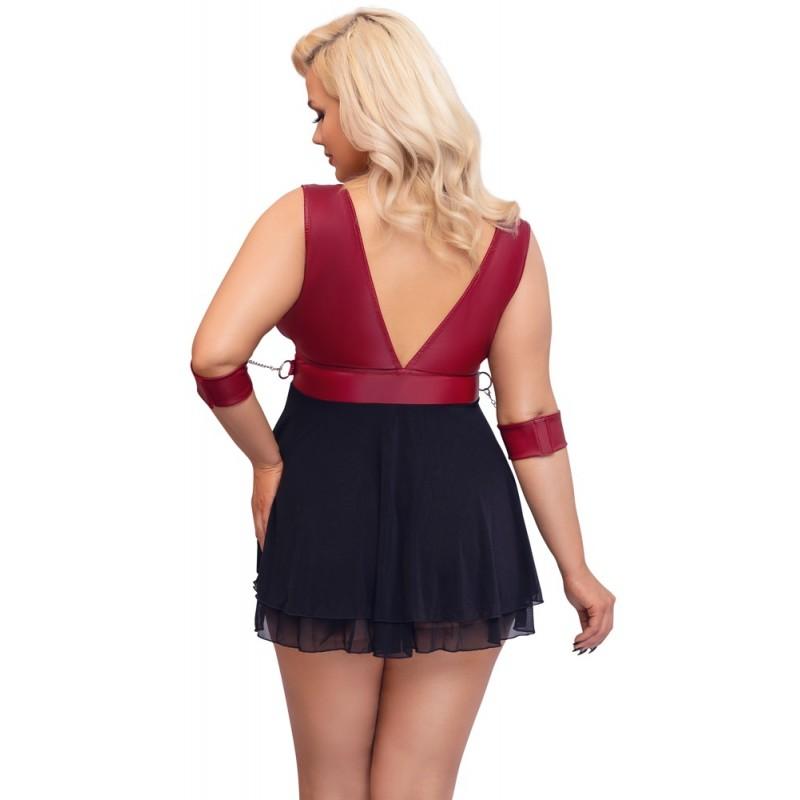 Babydoll kleit must ja punane 2 XL - COTTELLI