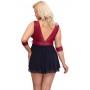 Babydoll kleit must ja punane 2 XL - COTTELLI