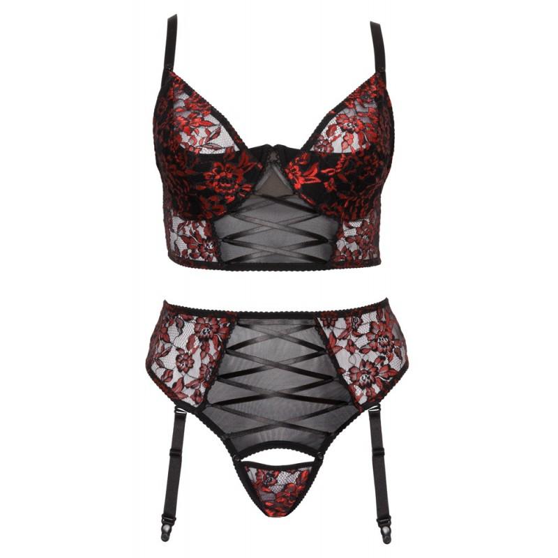 Bra Set black/red 95E/2XL