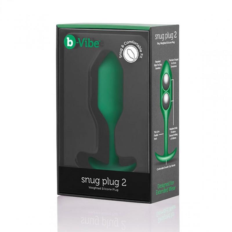 Anaaltapp raskuskuuliga sees roheline - Snug Plug 2 - B-Vibe