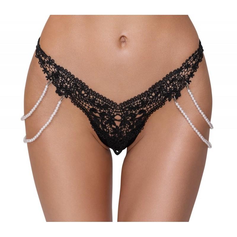 Mustad stringid pärlitega M/L - COTTELLI Lingerie