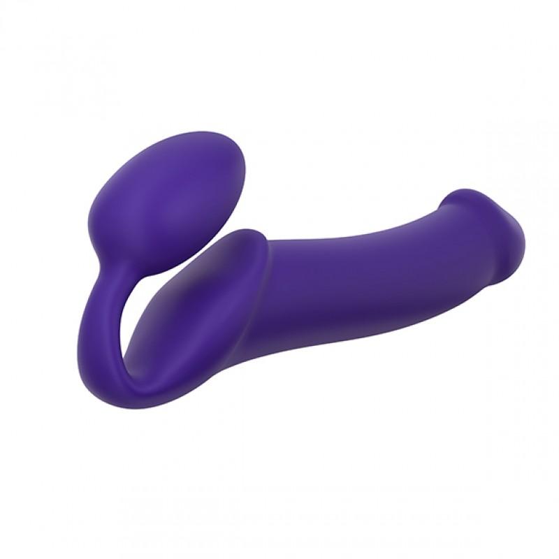 Strap-on-me - semi-realistic bendable strap-on purple s