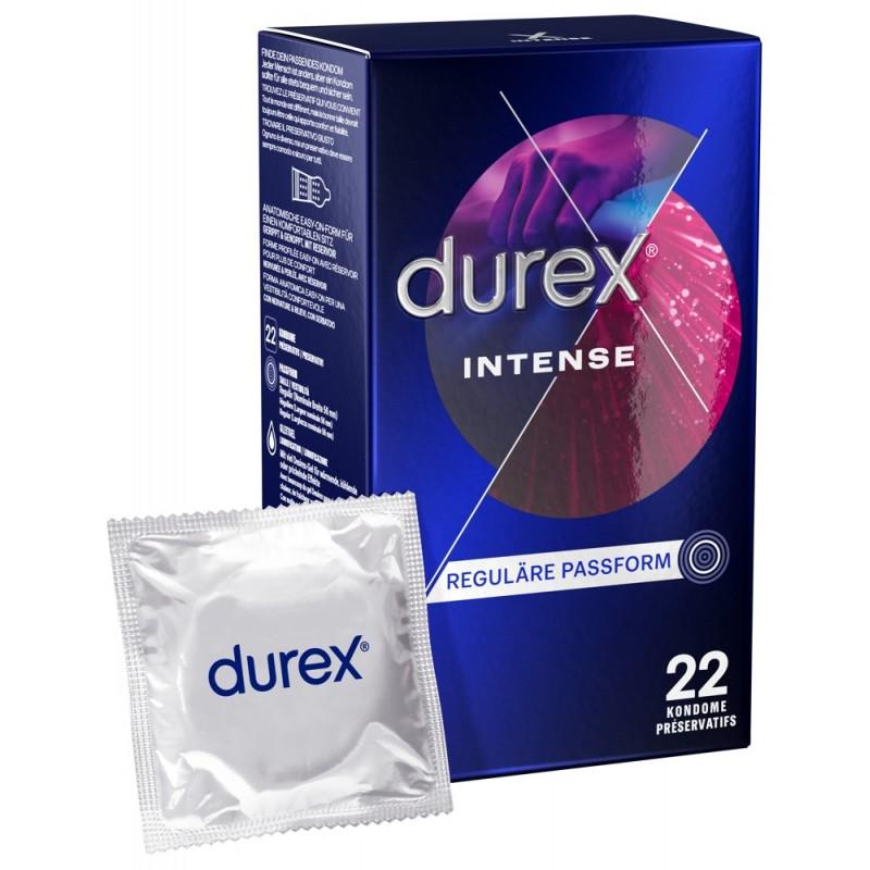 Tekstuuriga ja stimuleeriva geeliga kondoomid naistele lateks 22 tk - Durex Intense Orgasmic