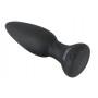 Анальная вибропробка с пультом ду black velvets vibrating plug, черная