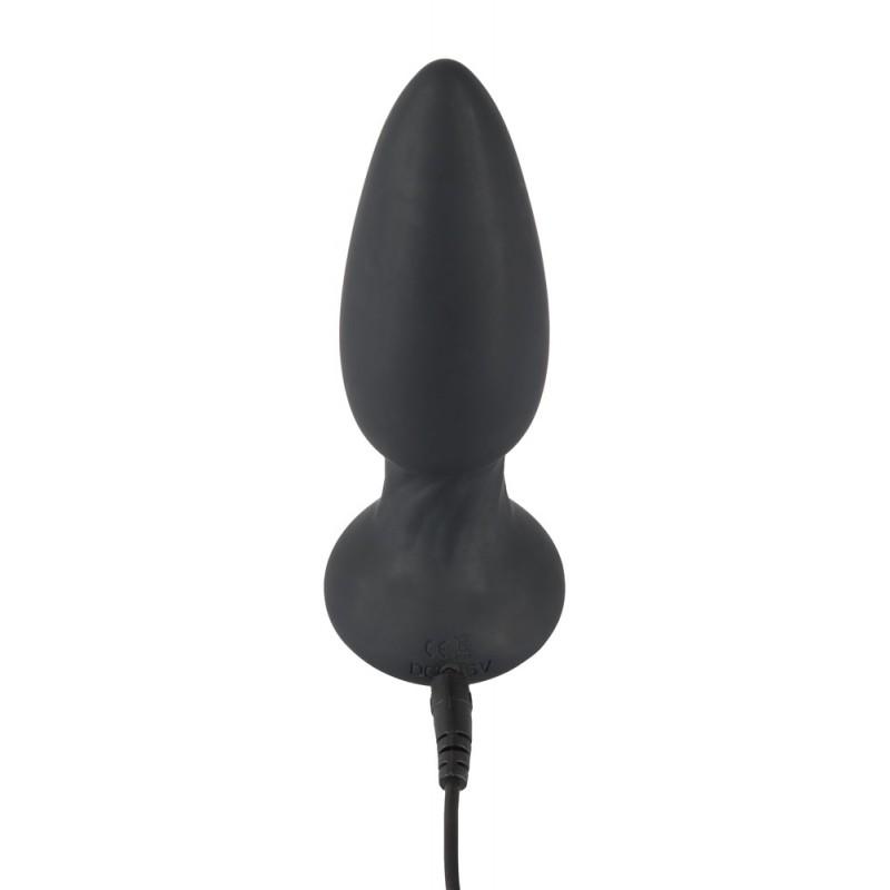 Анальная вибропробка с пультом ду black velvets vibrating plug, черная