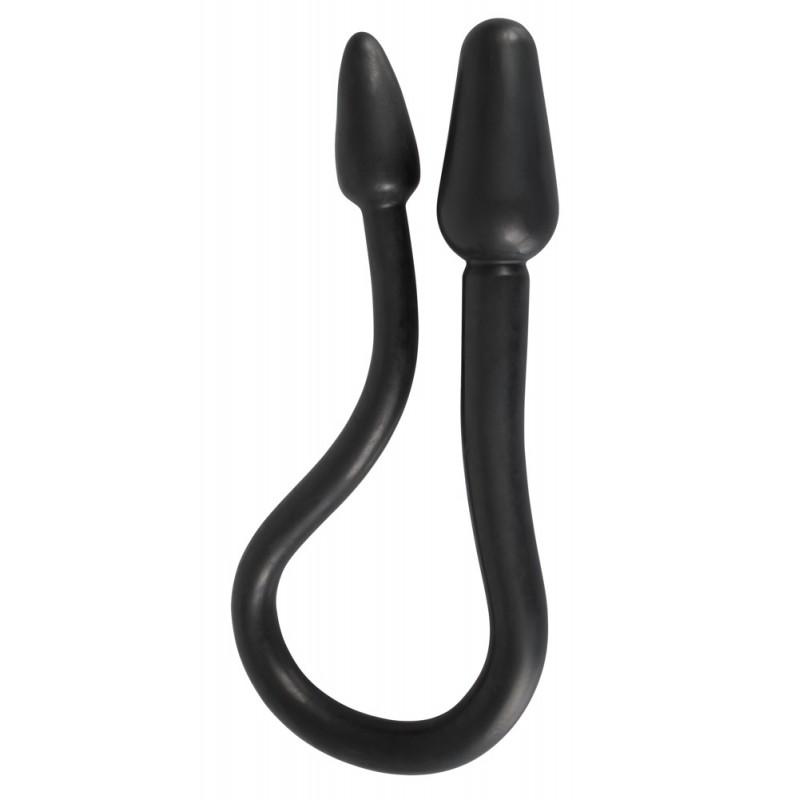 Topelt dildo erilise kujuga 76,5cm must - Rebel