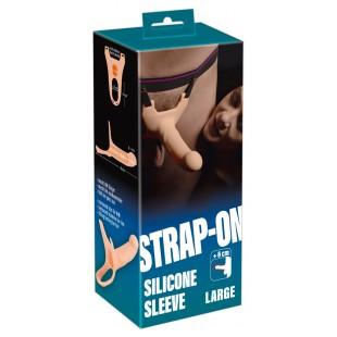 Silicone strap-on +6cm large