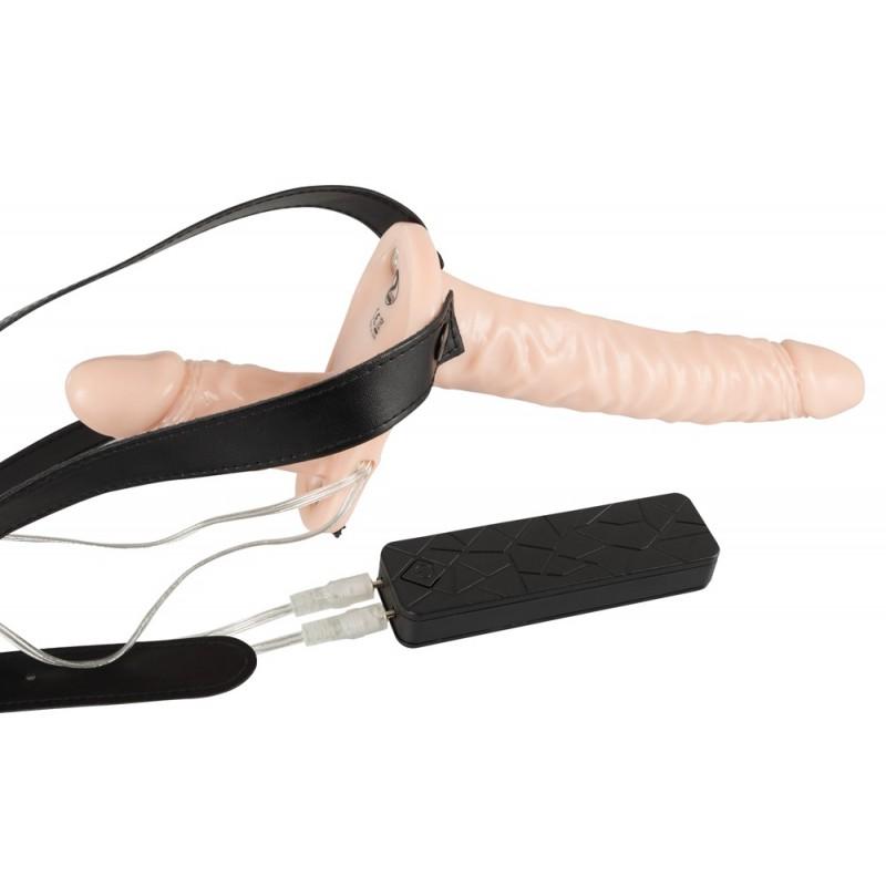 Naiste topelt strap-on vibratsiooniga - You2Toys