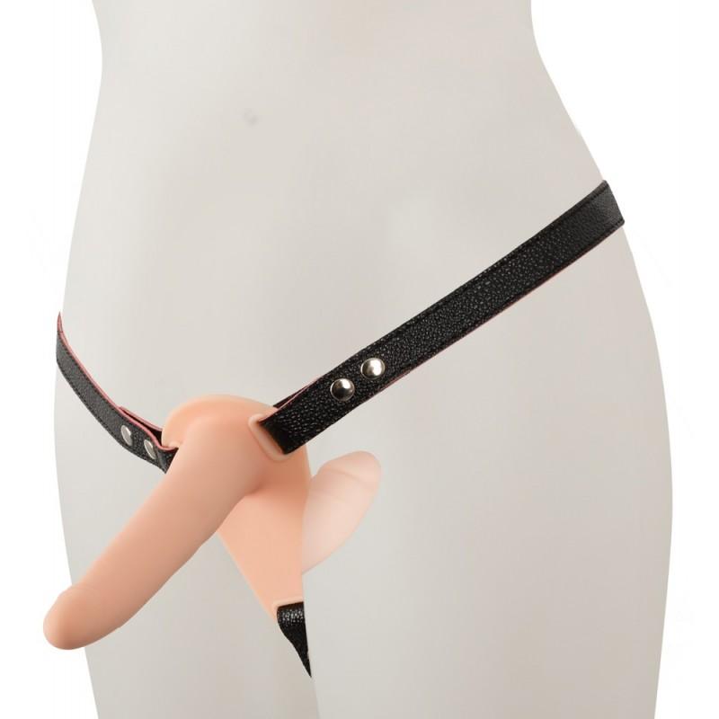 Vibrating double strap-on