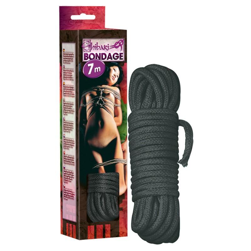 Bondage rope 7 m black