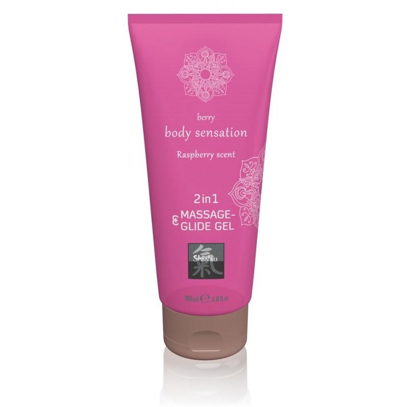 Gel 2in1 raspberry scent - HOT Shiatsu 200ml