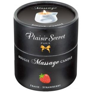 Maasikaaroomiga massaažiküünal 80 ml - Plaisir Secret