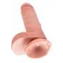 Klassikaline dildo 19,4cm ihuvärvi munanditega - king cock