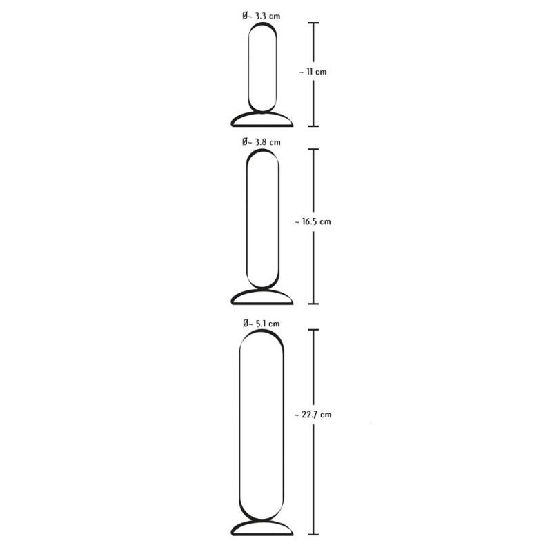 Klassikaline dildo komplekt 11-22,7cm ihuvärvi - You2Toys