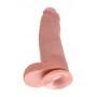 Klassikaline dildo 30,5 cm kehanahavärvi munanditega - king cock