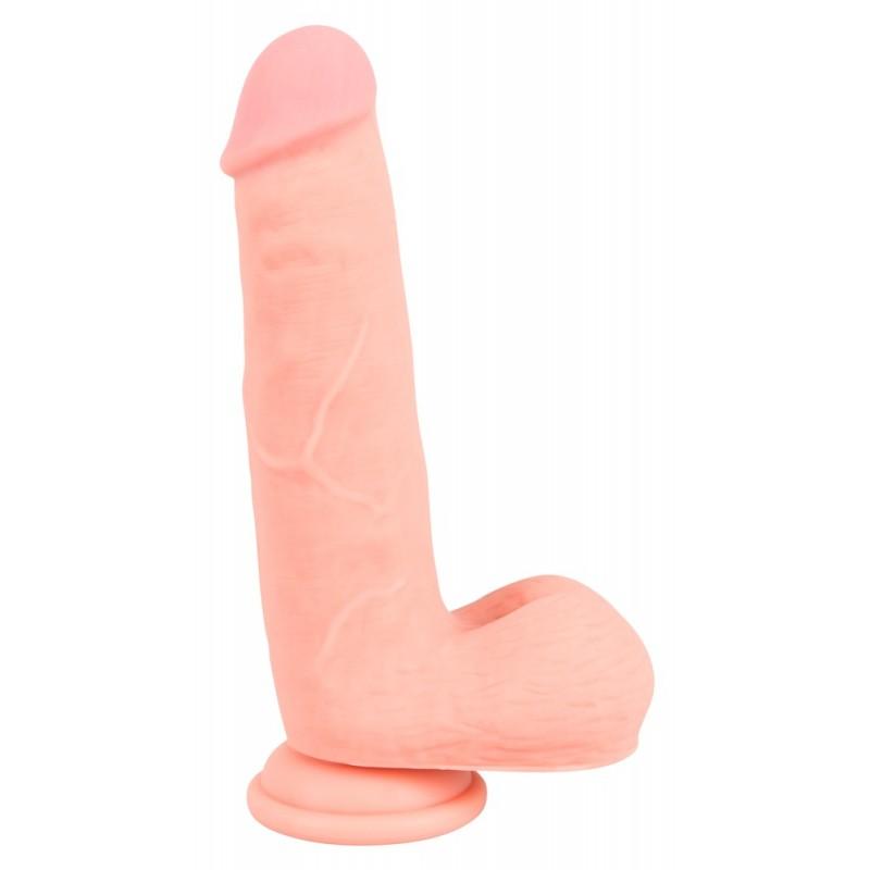 Фаллоимитатор реалистик прямой Medical Silicone Dildo 20 см., телесный