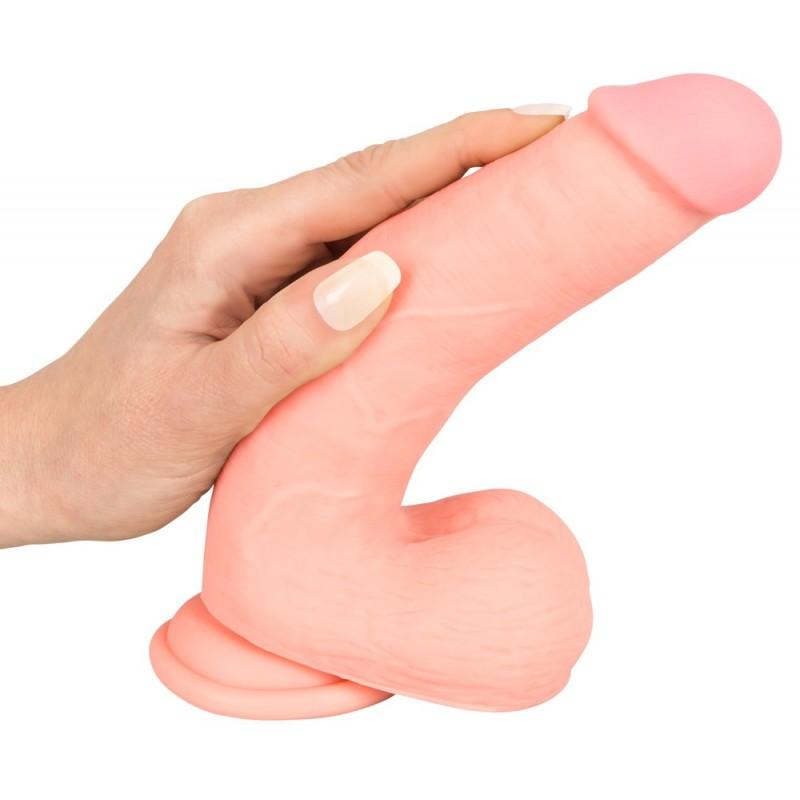 Фаллоимитатор реалистик прямой Medical Silicone Dildo 20 см., телесный