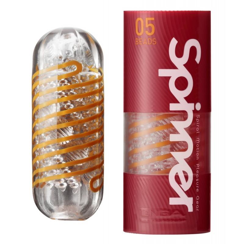 Мастурбатор с вращением tenga spinner 05 beads, прозрачный