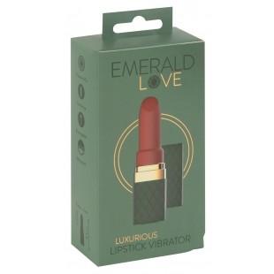 Мини-вибратор в виде помады Emerald Love Luxurious Lipstick, зеленый