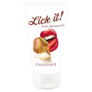 Suudeldav šokolaadimaitseline massaažigeel 50 ml - Lick it!