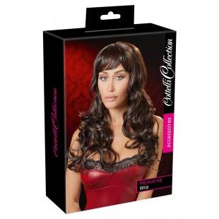 Long dark brown wig