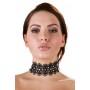 Embroidered choker+rhinestones