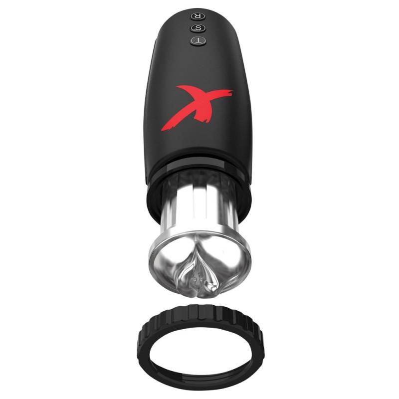 Masturbaator 22,7 cm must vibratsiooniga pdx elite moto bator