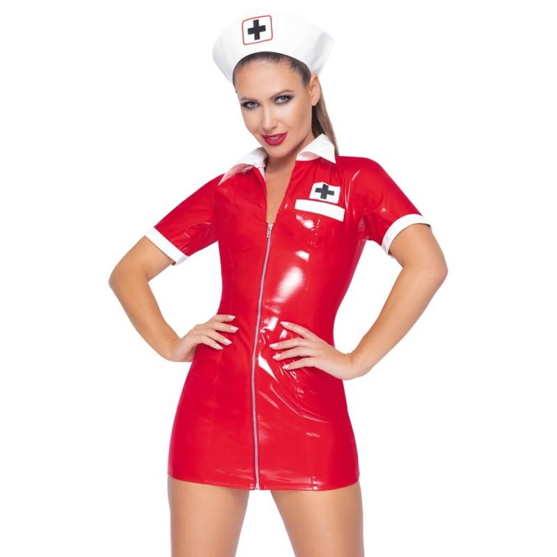 Vinyl Nurse red 2XL