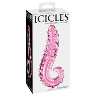 Roosa klaasdildo - Icicles nr. 24