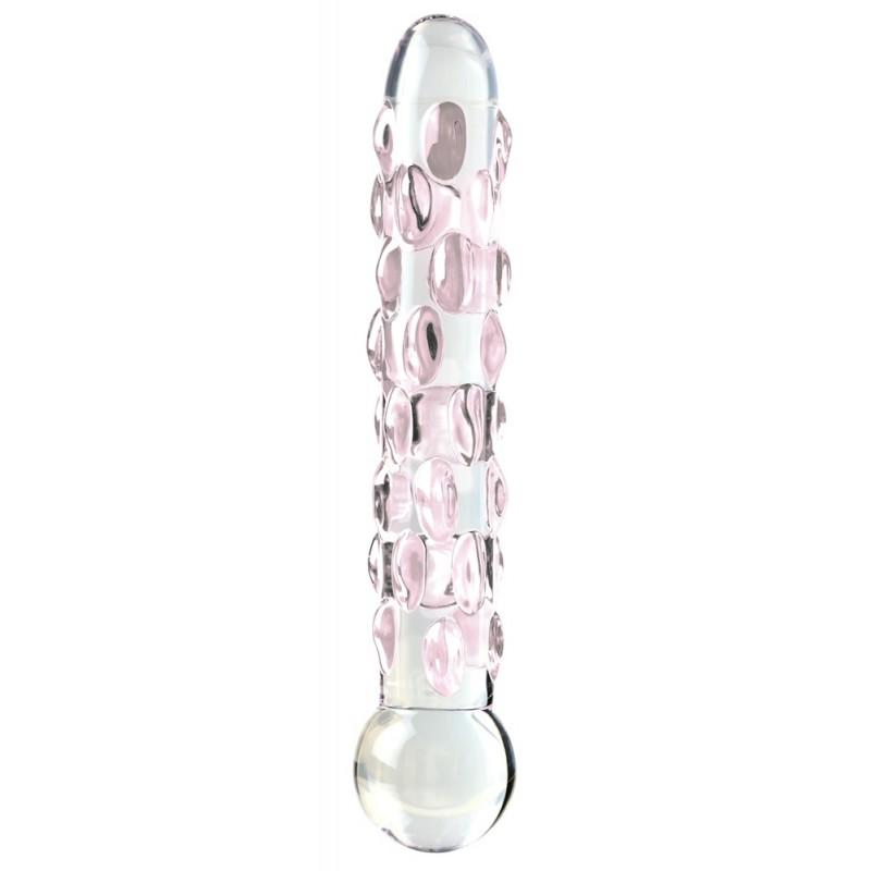 Eritiline dildo 17,8 cm läbipaistev klaas - icicles nr. 7