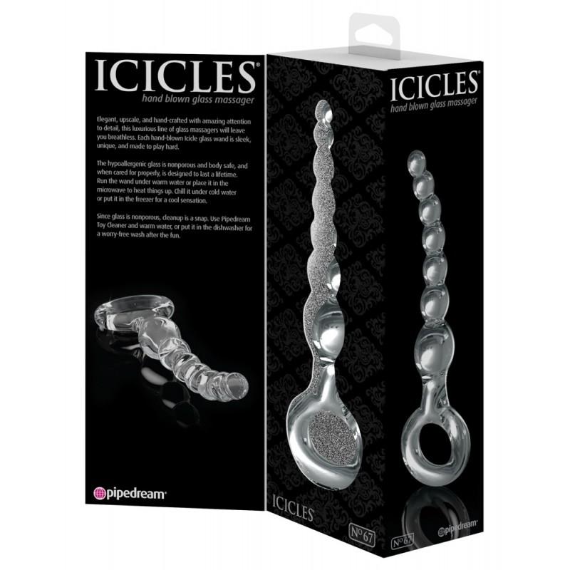 Anaalhelmed 20,5cm läbipaistvad icicles 67