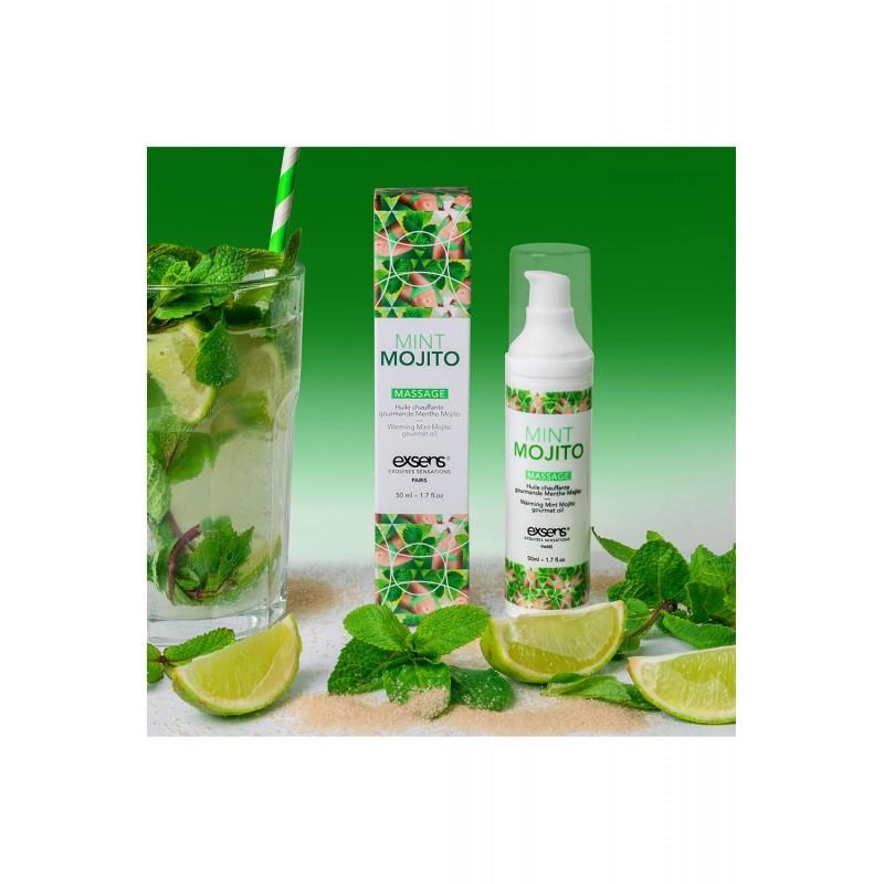 WARMING MASSAGE OIL MINT MOJITO 50ML - EXSENS