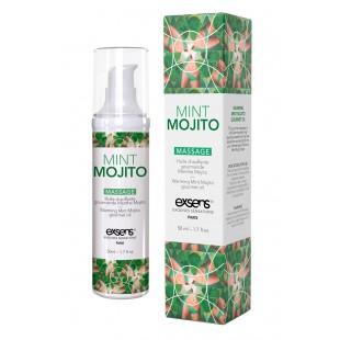 WARMING MASSAGE OIL MINT MOJITO 50ML - EXSENS