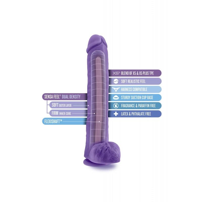 AU NATUREL BOLD DADDY 14" DILDO PURPLE