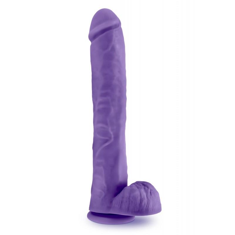 AU NATUREL BOLD DADDY 14" DILDO PURPLE