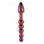 Glamour glass ridged anal dildo