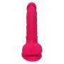 REAL LOVE DILDO WITH BALLS 7INCH FUCHSIA