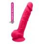 REAL LOVE DILDO WITH BALLS 7INCH FUCHSIA