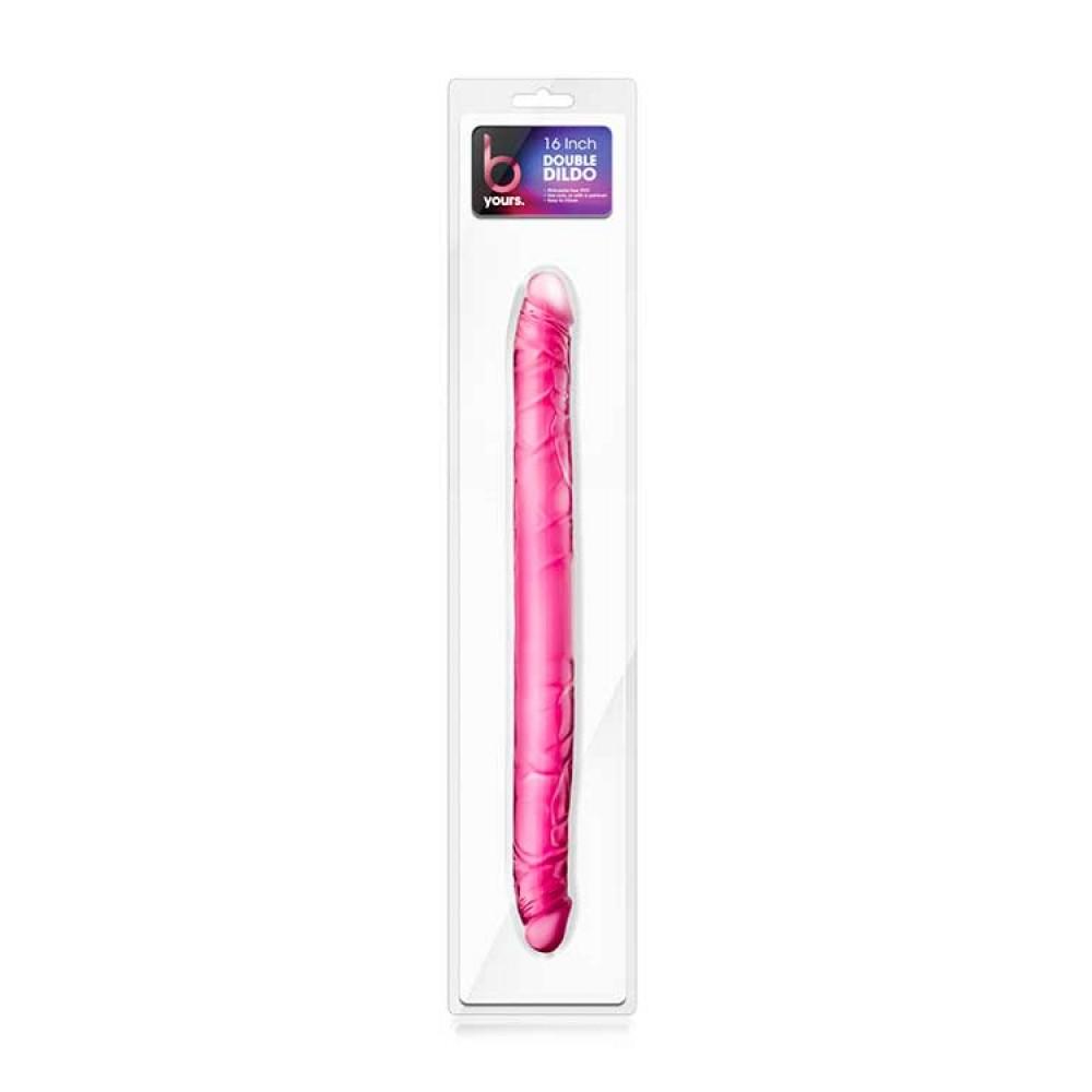 B YOURS 16INCH DOUBLE DILDO PINK - Double dildos - Secretgarden.ee