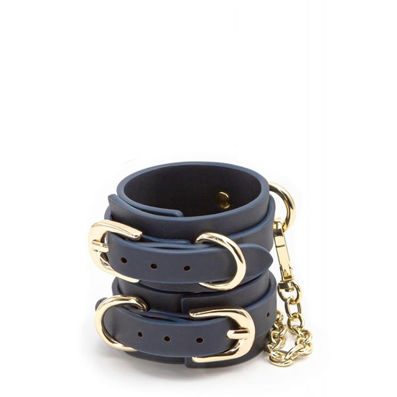 Wrist cuffs blue - Bondage couture