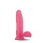 Klassikaline pimedas helendav dildo 15cm roosa - glow dicks - the rave