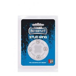 Эрекционное кольцо с 4 бусинами menzstuff stud ring clear