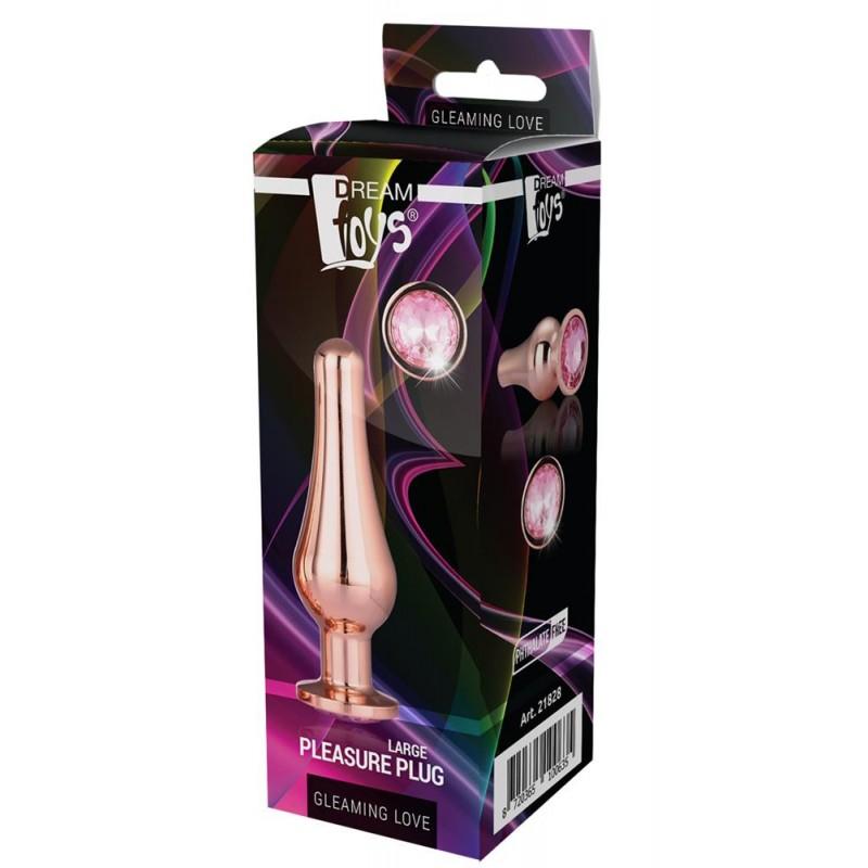 Gleaming love rose gold pleasure plug l